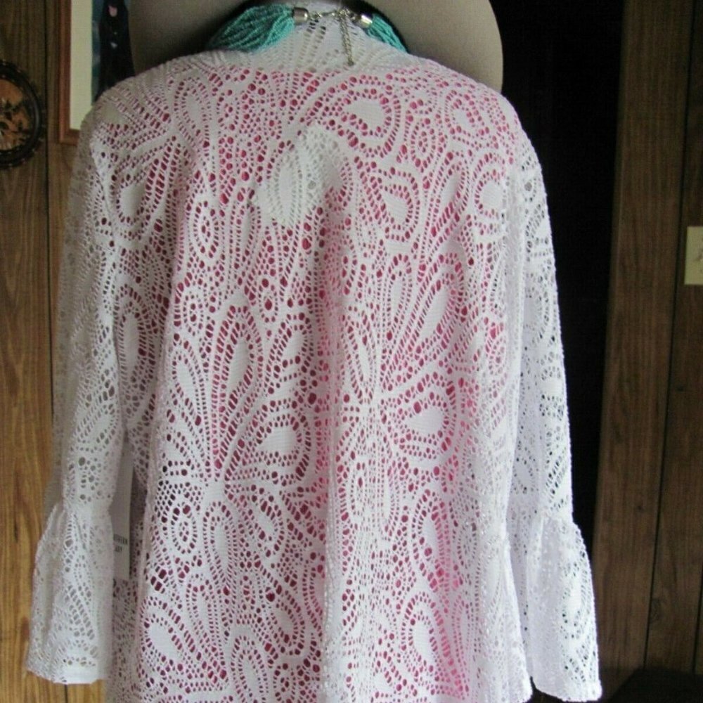 SOUTHERN LADY 2 PIECE SHIRT & LACE KIMONO  BRAND NEW  HOT PINK TANK PAIRED WITH‎ - Picture 5 of 14